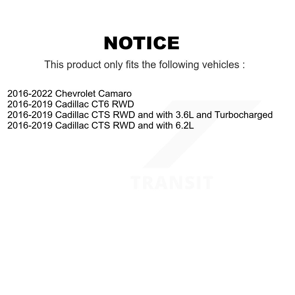 Front Rear Wheel Bearing & Hub Assembly Kit For Chevrolet Camaro Cadillac CTS CT6 K70-102148 - Image 2