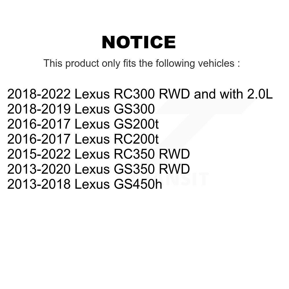 Front Rear Wheel Bearing Hub Assembly Kit For Lexus GS350 RC350 RC300 GS450h GS300 RC200t K70-102162 - Image 2