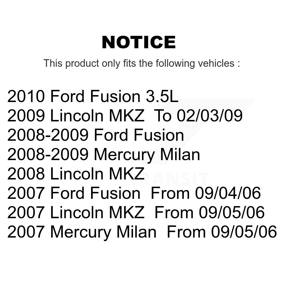 Front Control Arm Ball Joint Assembly Link Kit For Ford Fusion Lincoln MKZ Mercury Milan K72-100098 - Image 2