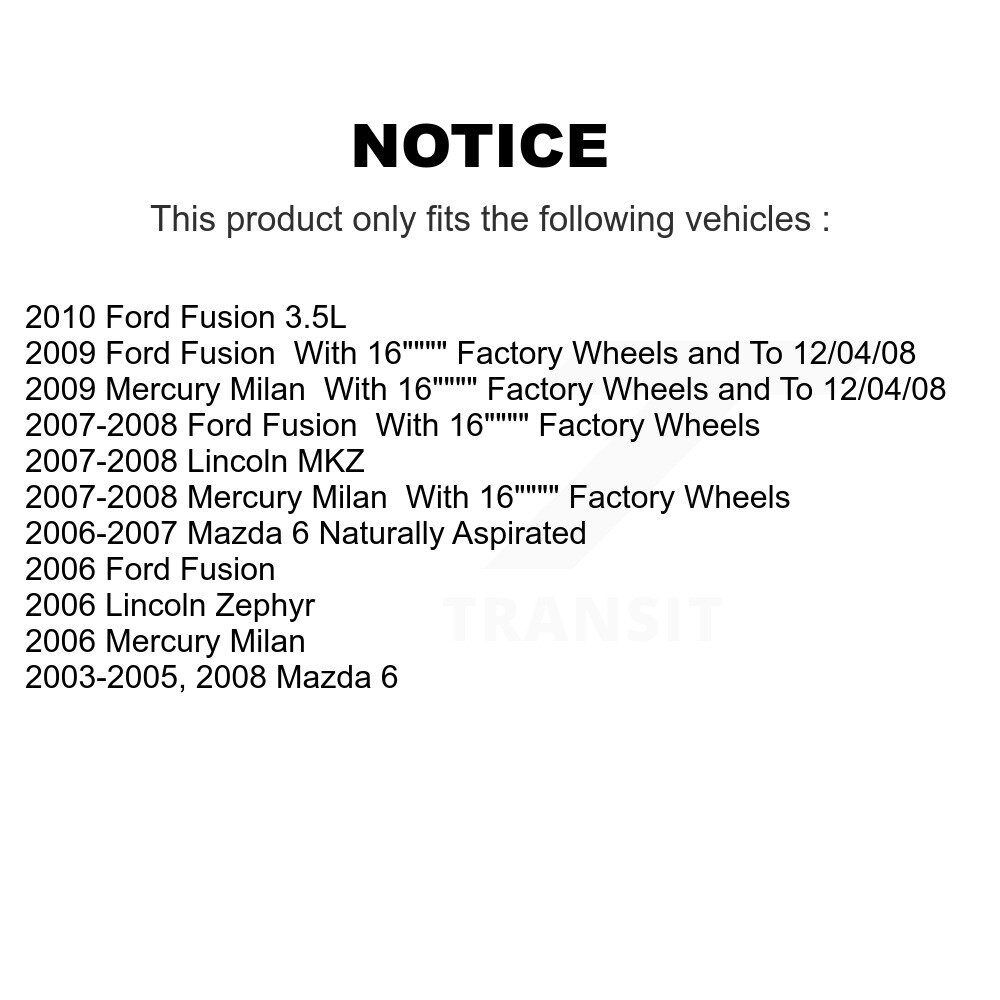 Front Control Arm Ball Joint Link Kit For Ford Fusion Mazda 6 Lincoln MKZ Zephyr Mercury K72-100107 - Image 2