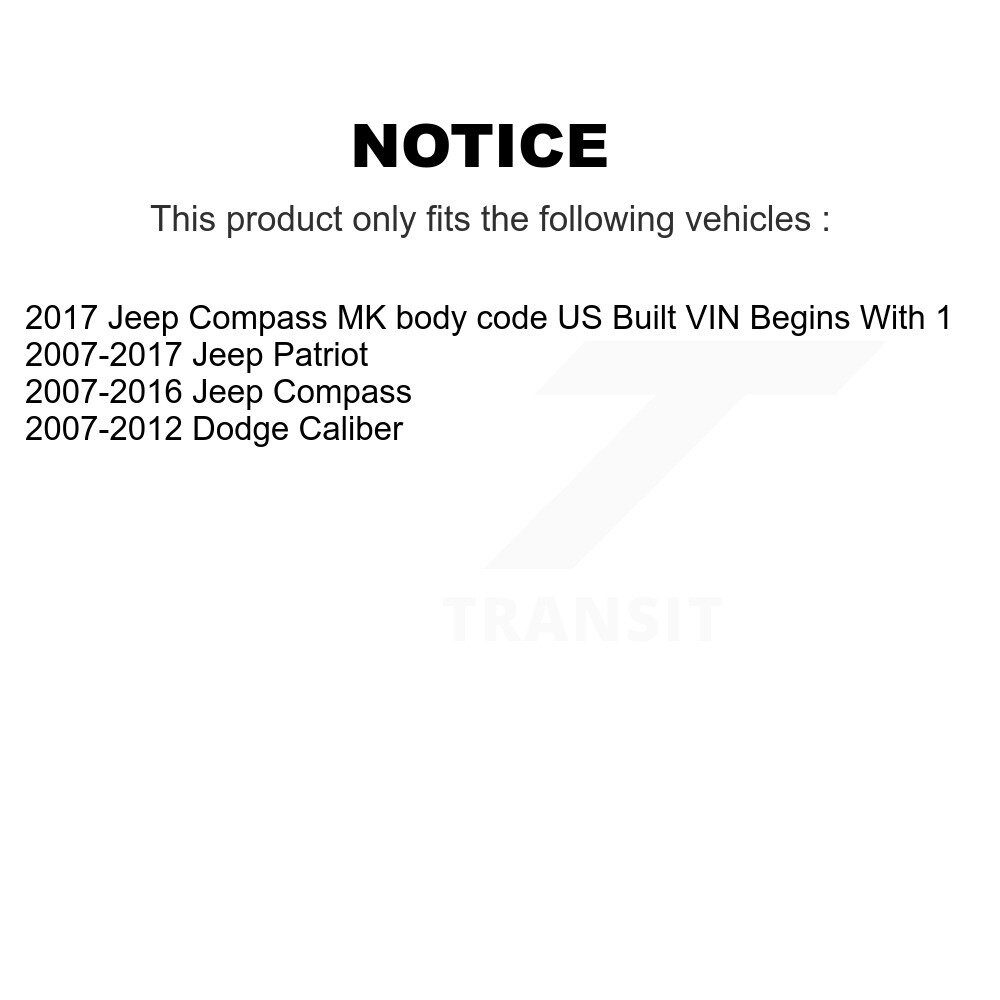 Front Suspension Arm Ball Joint Tie Rod End Link Kit (8Pc) For Jeep Patriot Compass Dodge K72-100119 - Image 2