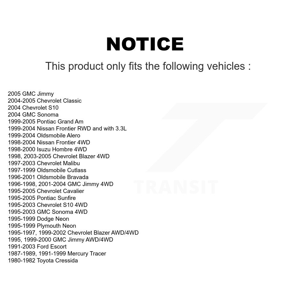 Front Link Pair For Chevrolet Pontiac Cavalier Sunfire GMC S10 Blazer Grand Am Jimmy Ford K72-100182 - Image 2