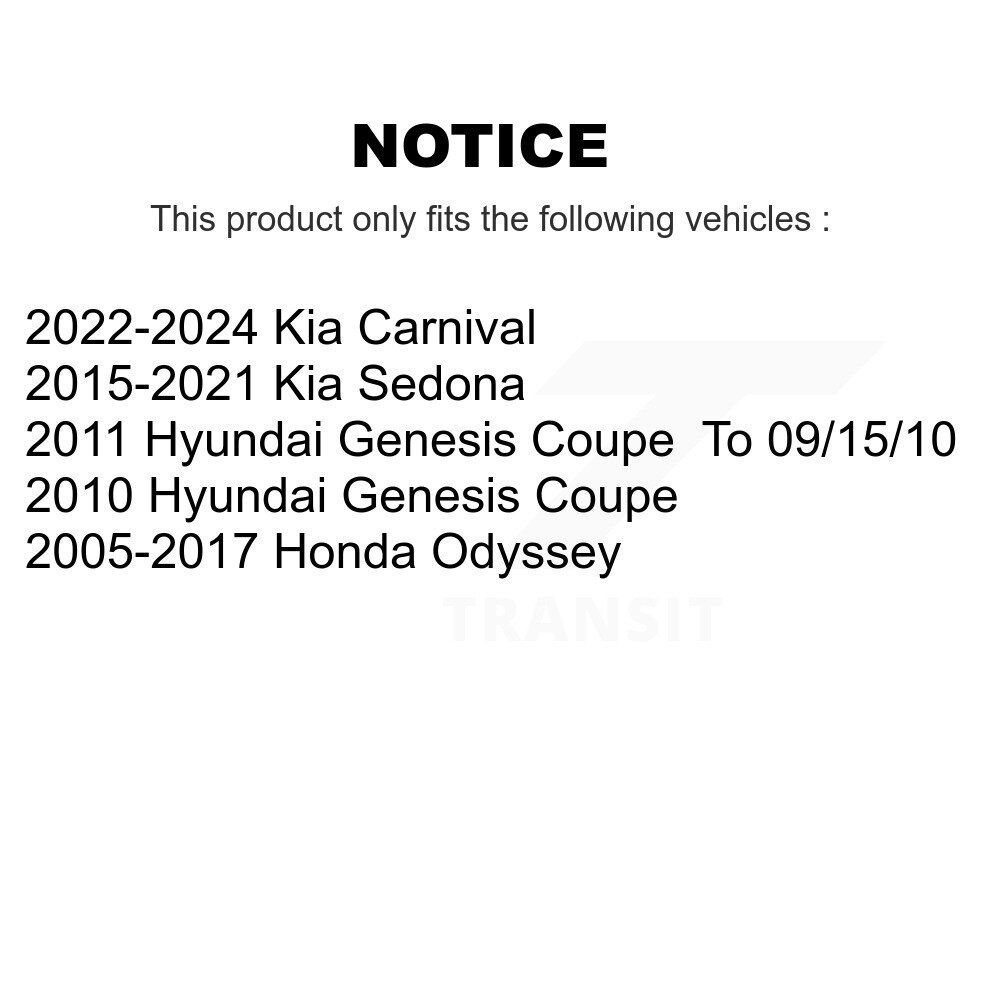 Front Suspension Link Pair For Honda Odyssey Kia Sedona Carnival Hyundai Genesis Coupe K72-100219 - Image 2