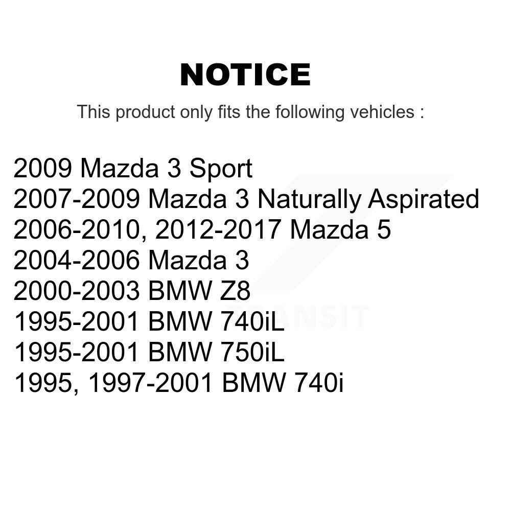 Front Suspension Link Pair For Mazda 3 5 BMW 740i 740iL Z8 750iL Sport K72-100239 - Image 2