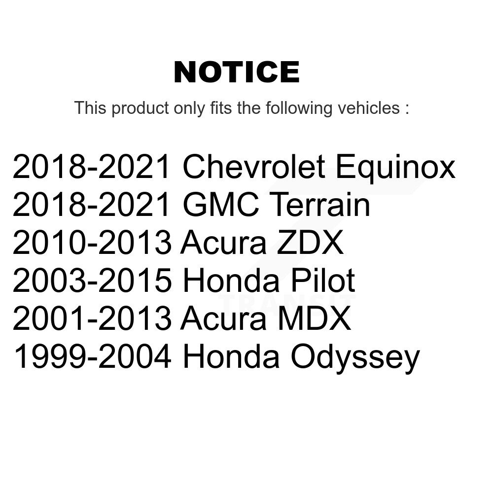 Front Link Pair For Honda Chevrolet Equinox Pilot Acura MDX GMC Terrain Odyssey ZDX K72-100276 - Image 2