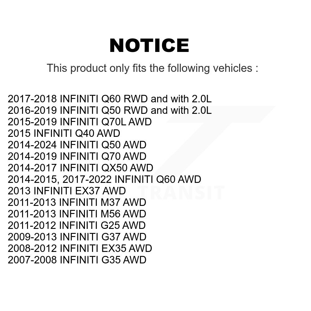 Front Link Kit For INFINITI Q50 G37 QX50 EX35 G35 Q60 EX37 M37 G25 Q70 Q70L M56 Q40 K72-100297 - Image 2