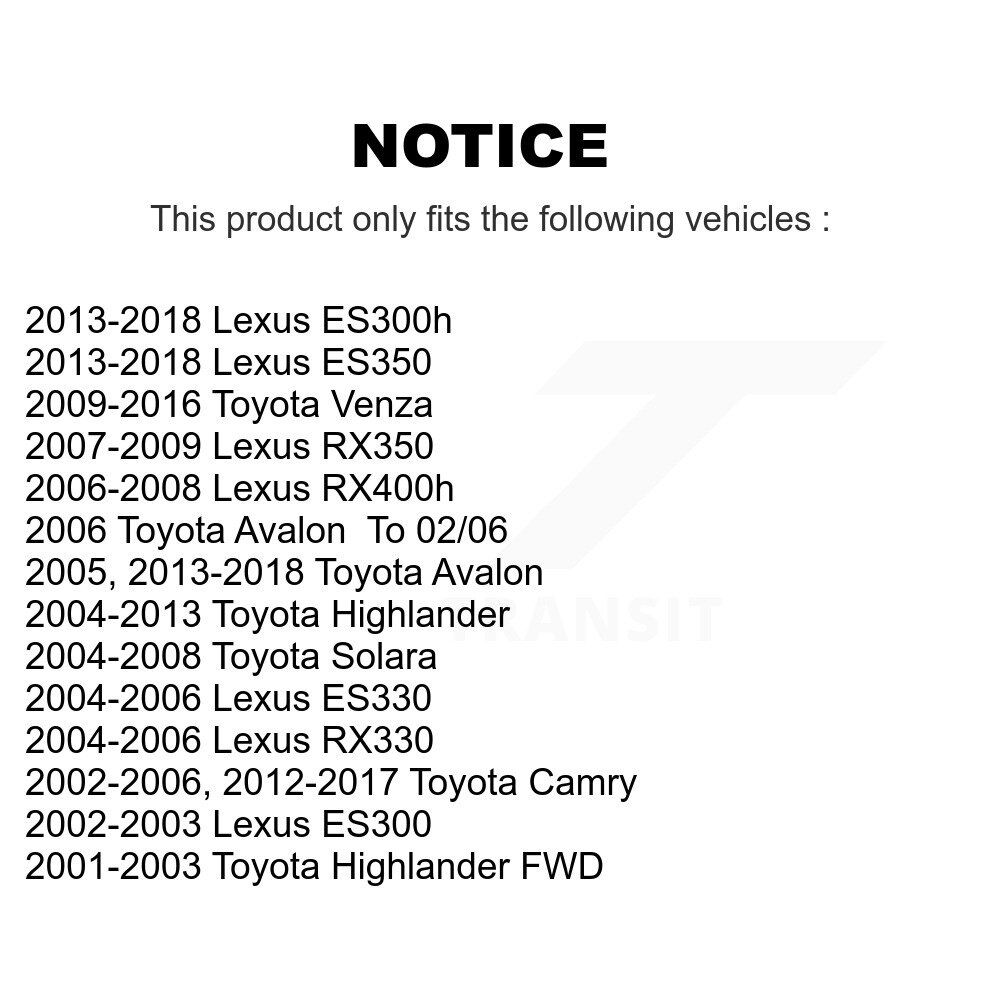 Rear Link Pair For Toyota Camry Venza Highlander Lexus RX350 ES350 RX330 Avalon Solara K72-100394 - Image 2