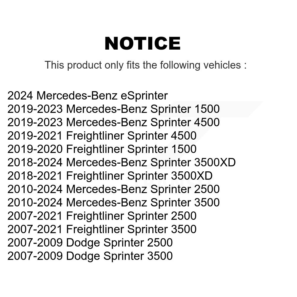 Front Lower Suspension Ball Joints Pair For Mercedes-Benz Sprinter 2500 3500 K72-100444 - Image 2