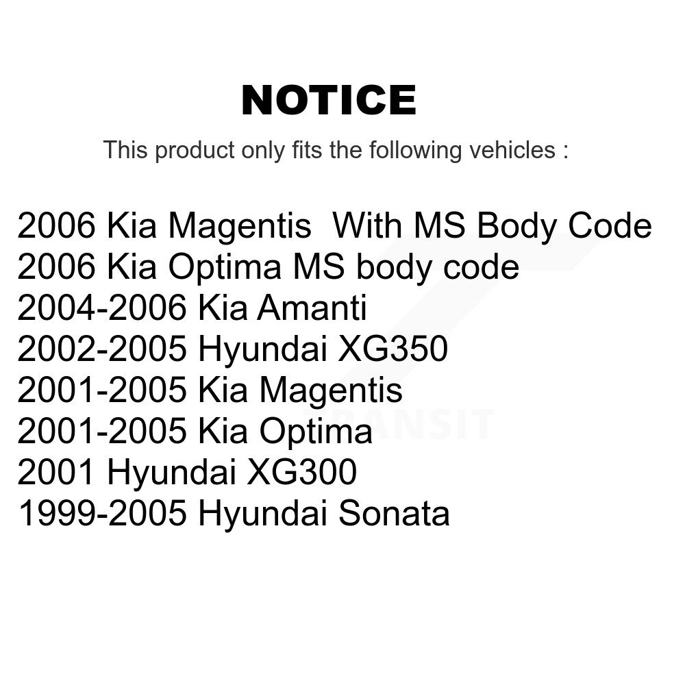 Front Lower Suspension Ball Joints Pair For Hyundai Sonata Kia Amanti Optima K72-100505 - Image 2