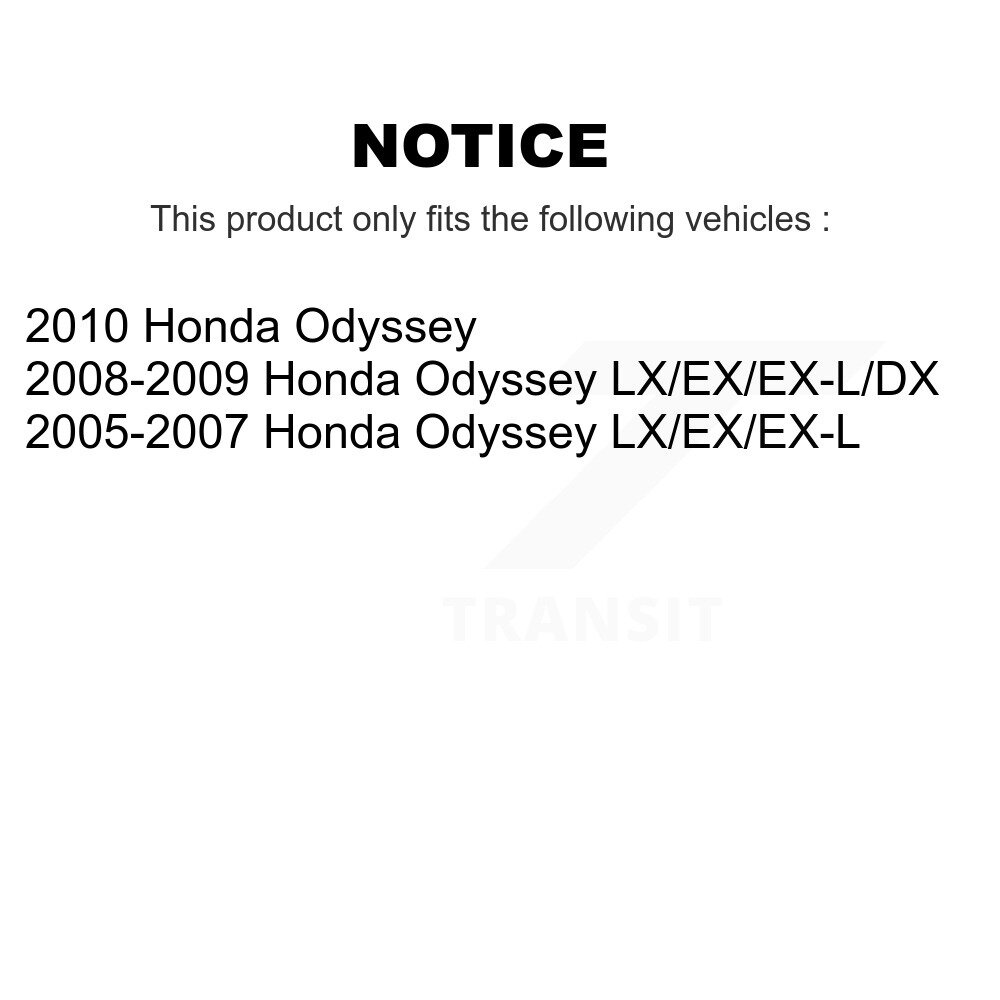 Front Suspension Control Arm And Ball Joint Tie Rod End Link Kit (8Pc) For Honda Odyssey K72-100691 - Image 2