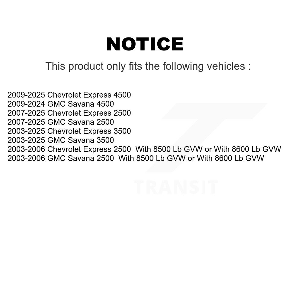 Front Tie Rod End Kit For GMC Chevrolet Savana 2500 Express 3500 4500 K72-100744 - Image 2