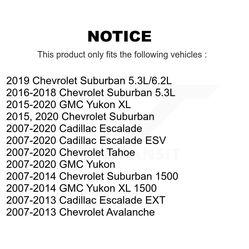 Front Rear Link Kit For Chevrolet GMC Tahoe Cadillac Yukon Avalanche Escalade XL Suburban K72-100786 - Image 2