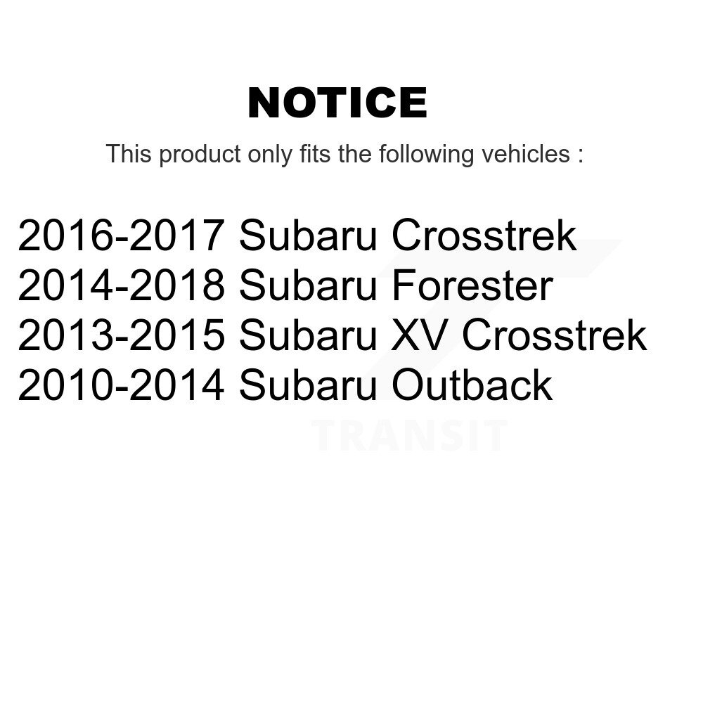 Front Rear Suspension Link Kit For Subaru Forester Outback XV Crosstrek K72-100797 - Image 2
