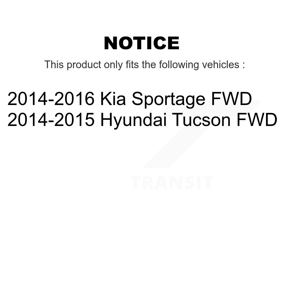 Front Rear Suspension Link Kit For Hyundai Tucson Kia Sportage FWD K72-100809 - Image 2