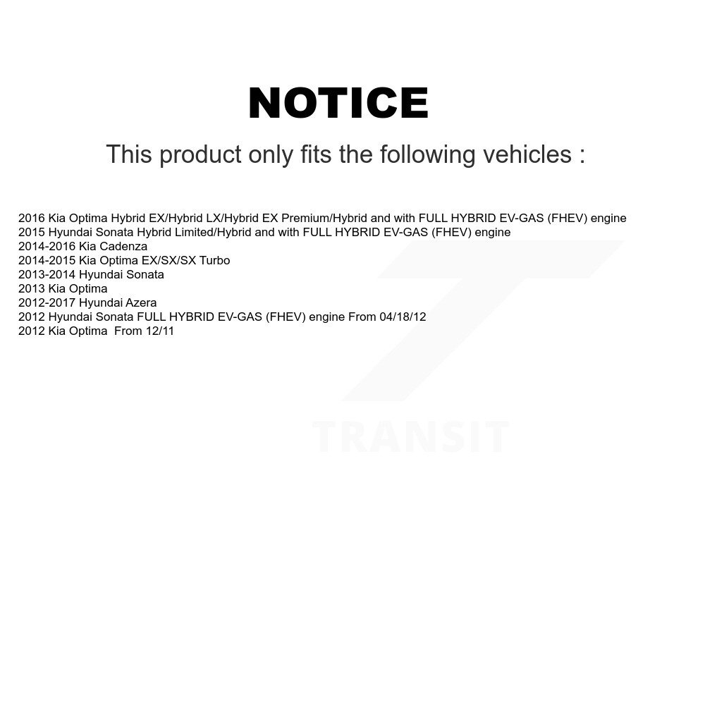 Front Rear Suspension Link Kit For Hyundai Sonata Kia Optima Cadenza Azera K72-100815 - Image 2