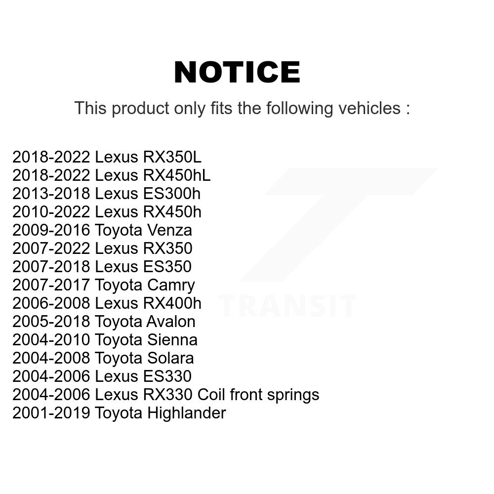 Front Lower Rearward Arm Bushing Pair For Toyota Camry Lexus RX350 K72-100866 - Image 2