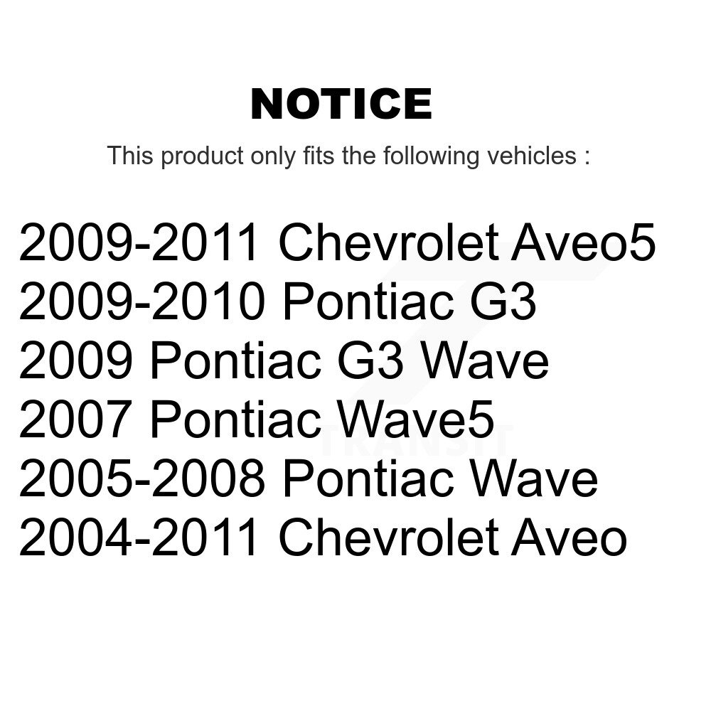 Front Lower Rearward Arm Bushing Pair For Chevrolet Aveo Pontiac G3 K72-100868 - Image 2