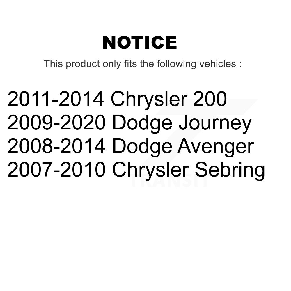 Front Ball Joint And Tie Rod End Kit For Dodge Journey Chrysler 200 Avenger Sebring K72-100925 - Image 2