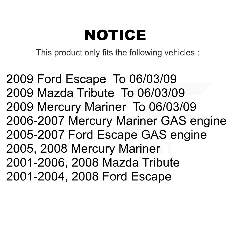 Front Suspension Ball Joint Tie Rod End Kit For Ford Escape Mazda Tribute Mercury Mariner K72-100961 - Image 2