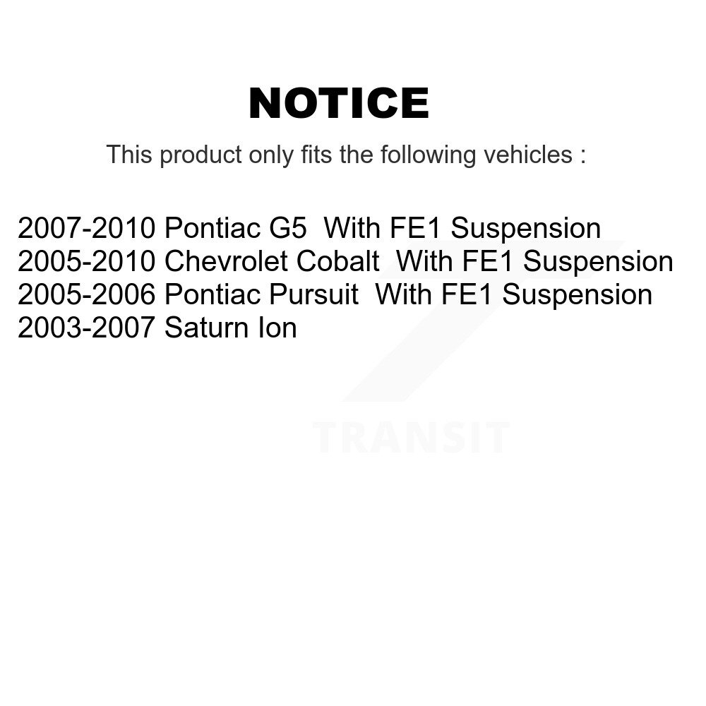 Front Ball Joint And Tie Rod End Kit For Chevrolet Cobalt Pontiac G5 Saturn Ion Pursuit K72-100965 - Image 2