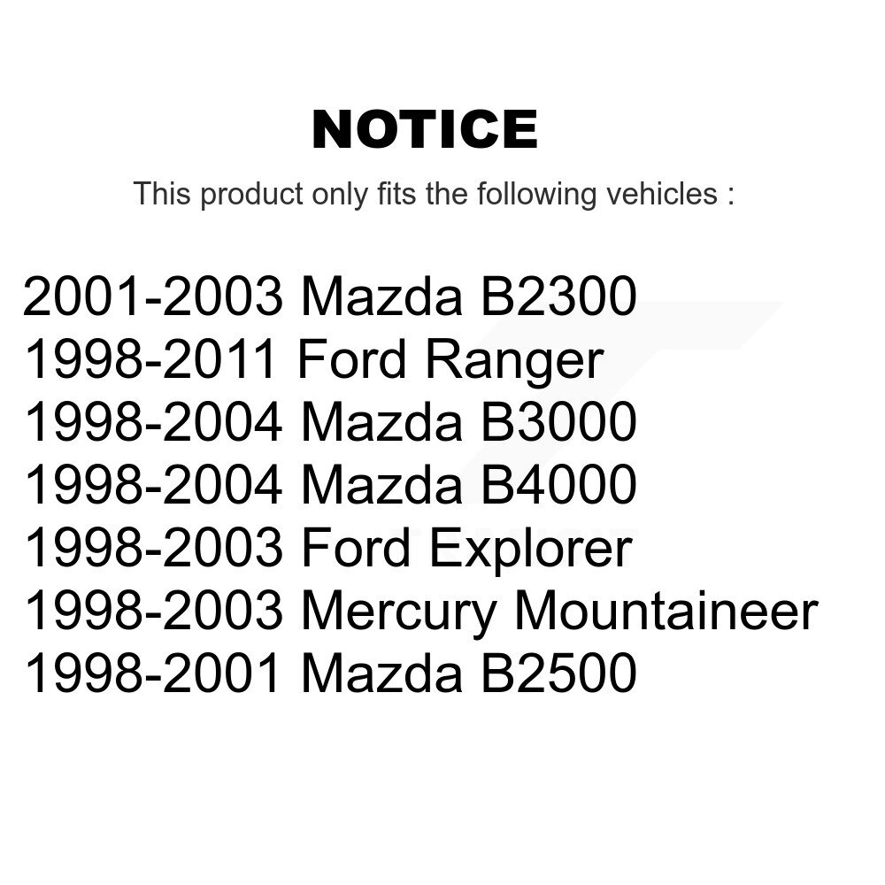 Front Ball Joint & Tie Rod End Kit For Ford Ranger Explorer Mazda B4000 B3000 B2300 B2500 K72-100974 - Image 2