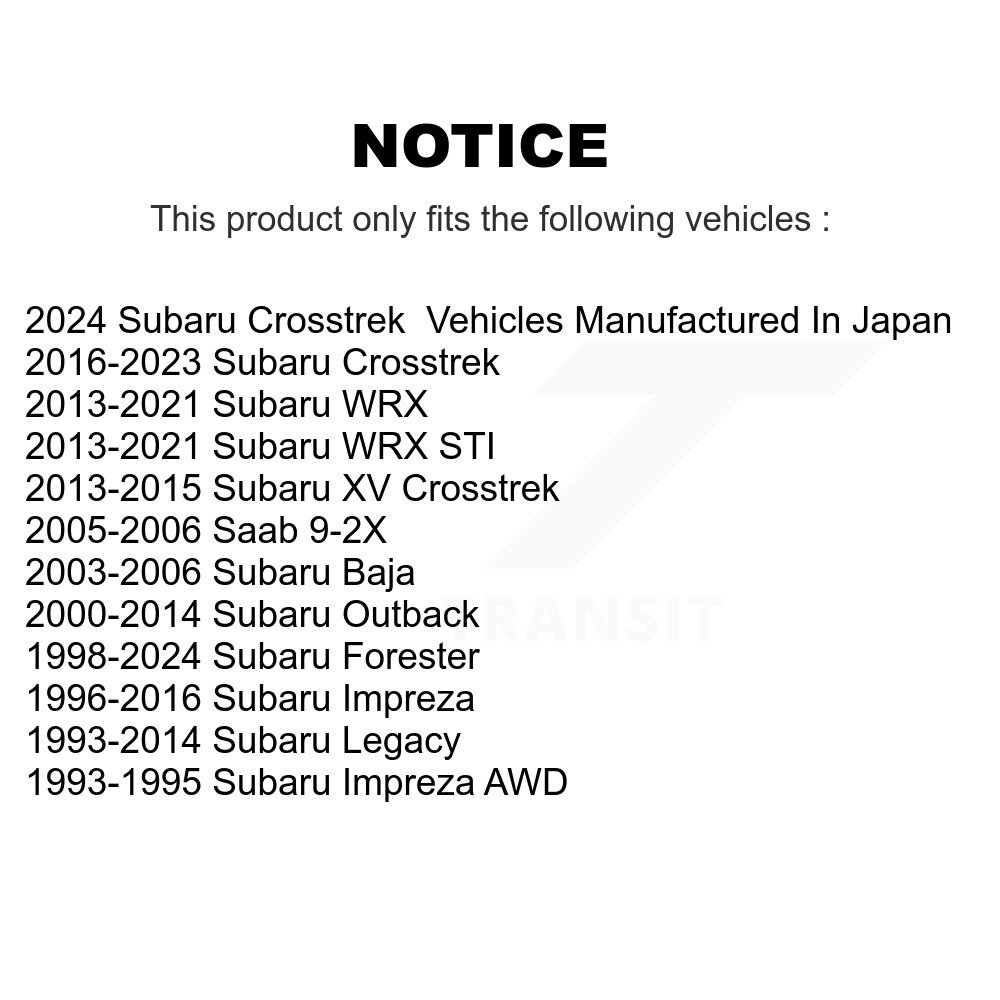 Front Ball Joint Tie Rod End Kit For Subaru Forester Crosstrek Impreza Outback XV Legacy K72-100984 - Image 2
