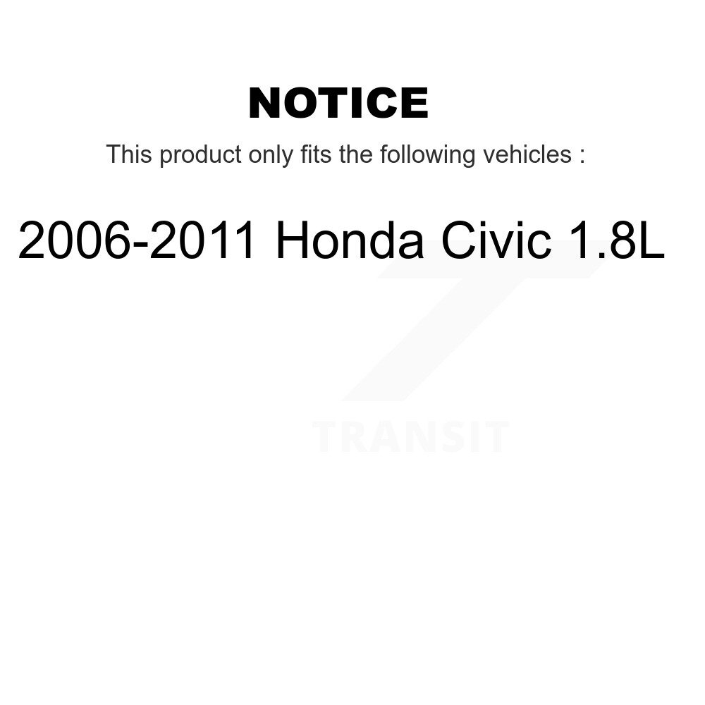 Front Suspension Control Arm & Ball Joint Tie Rod End Link Kit (8Pc) For Honda Civic 1.8L K72-101131 - Image 2