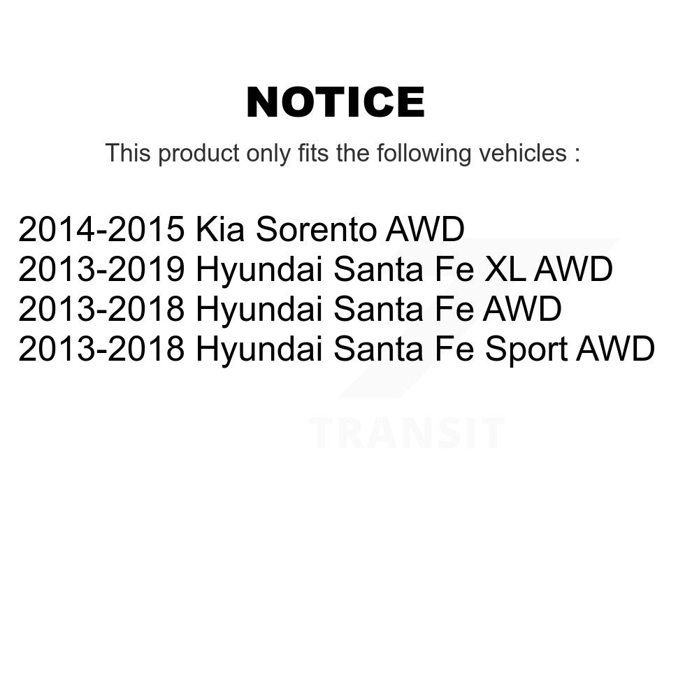 Front Rear Suspension Link Kit For Hyundai Santa Fe Sport Kia Sorento XL AWD K72-101140 - Image 2