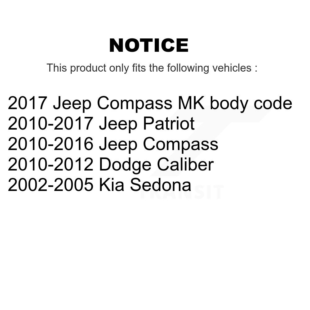Rear Suspension Link Pair For Jeep Patriot Compass Dodge Caliber Kia Sedona K72-101310 - Image 2