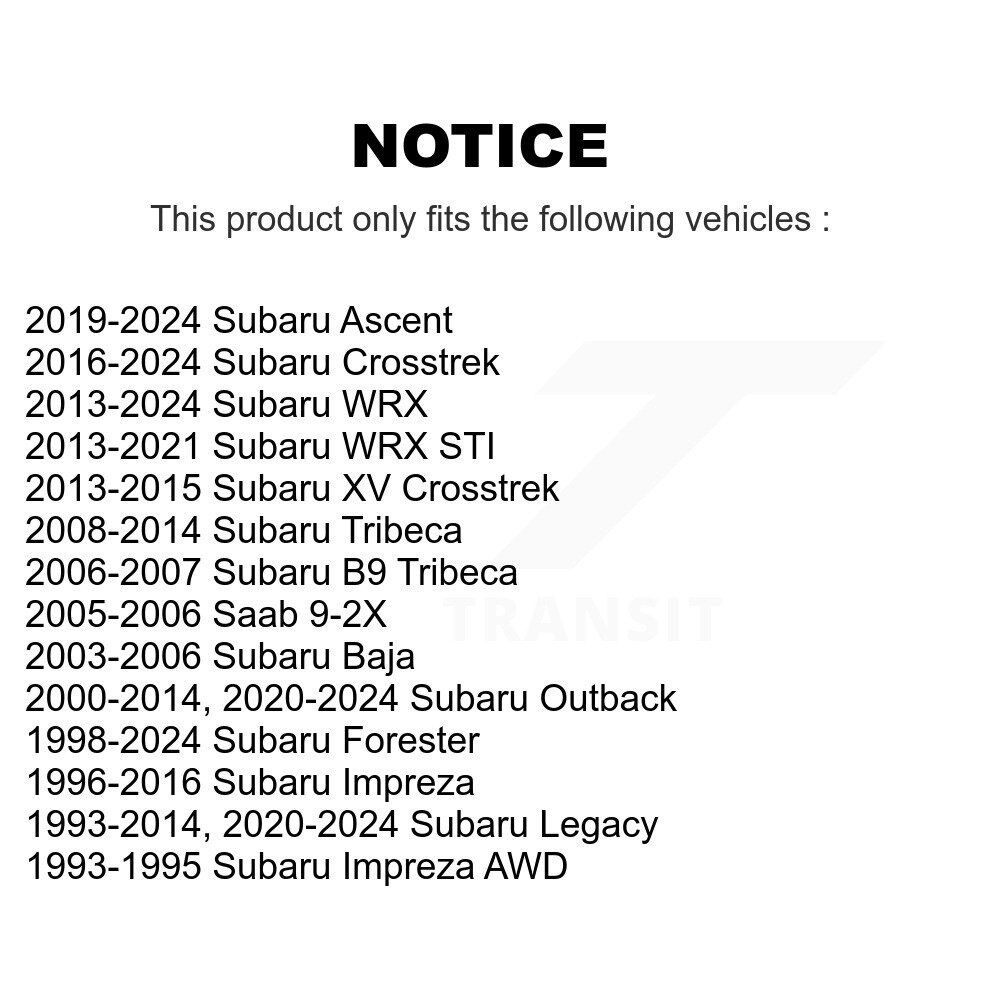 Front Outer Tie Rod End Pair For Subaru Forester Crosstrek Outback Impreza WRX Legacy XV K72-101353 - Image 2
