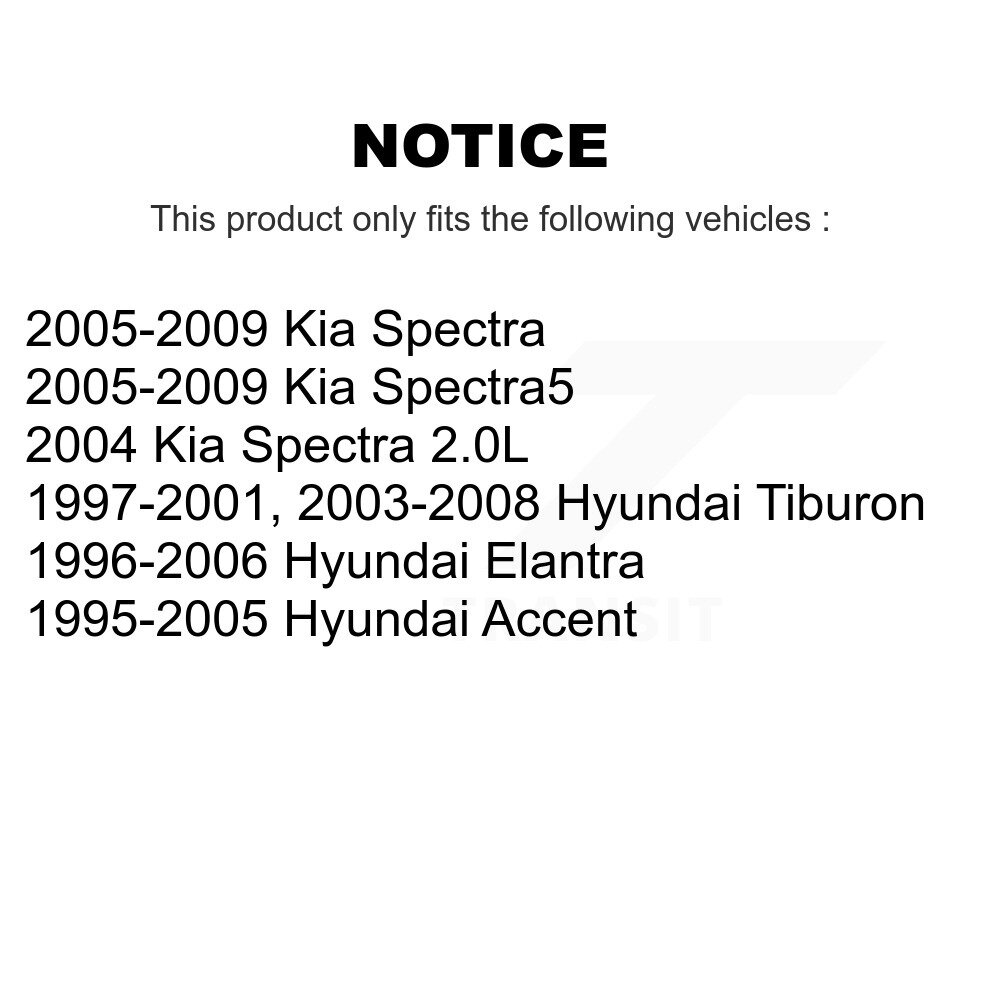 Front Outer Tie Rod End Pair For Hyundai Elantra Kia Spectra Accent Tiburon Spectra5 K72-101361 - Image 2