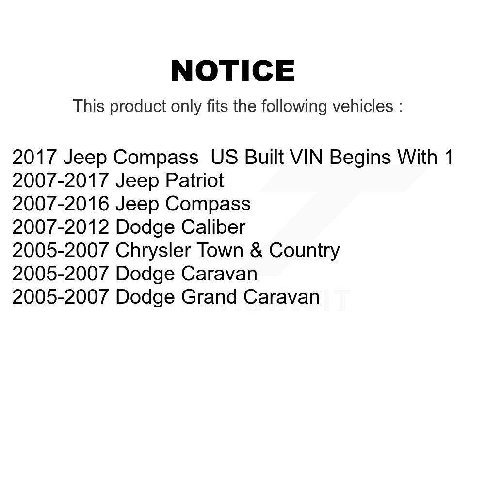 Front Inner Tie Rod End Pair For Jeep Dodge Patriot Compass Caliber Grand Caravan Town & K72-101378 - Image 2