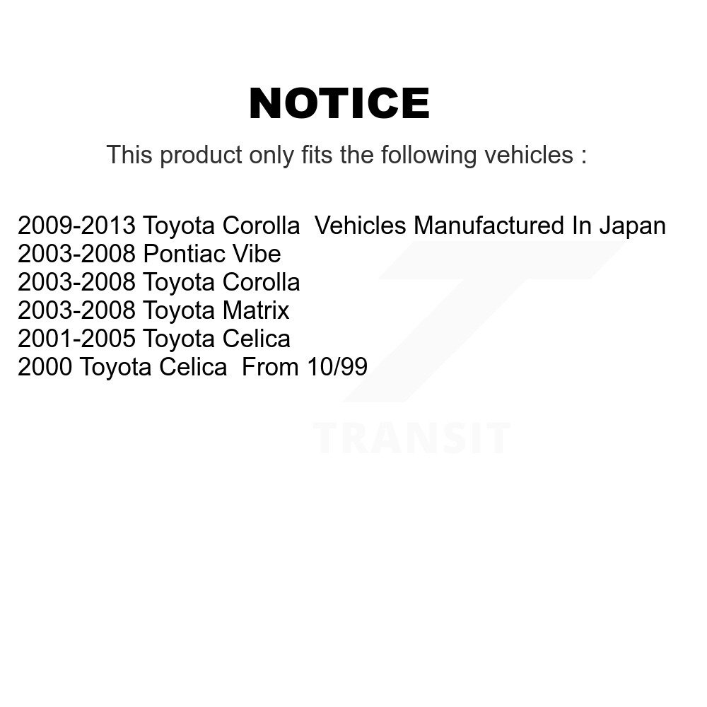 Front Lower Control Arm Kit For Toyota Corolla Matrix Pontiac Vibe Celica K72-101434 - Image 2