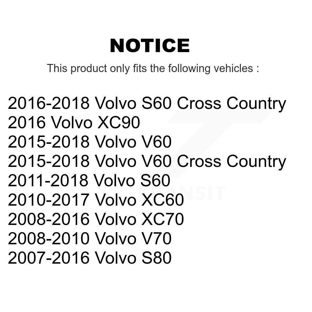 Front Suspension Link Pair For Volvo XC60 XC70 S60 V60 XC90 S80 Cross Country V70 K72-101569 - Image 2
