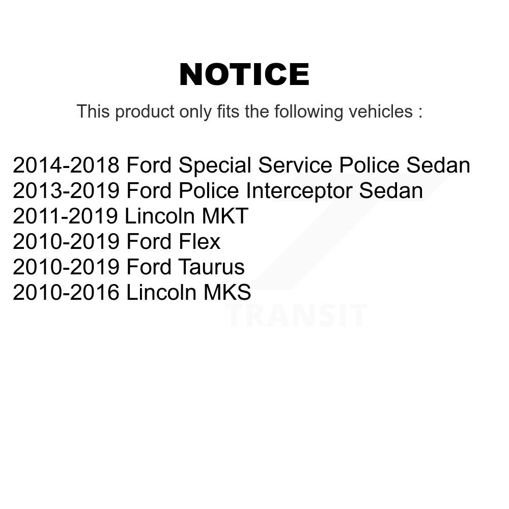 Front Rear Link Kit For Ford Flex Taurus Police Interceptor Sedan Lincoln MKS MKT Special K72-101593 - Image 2