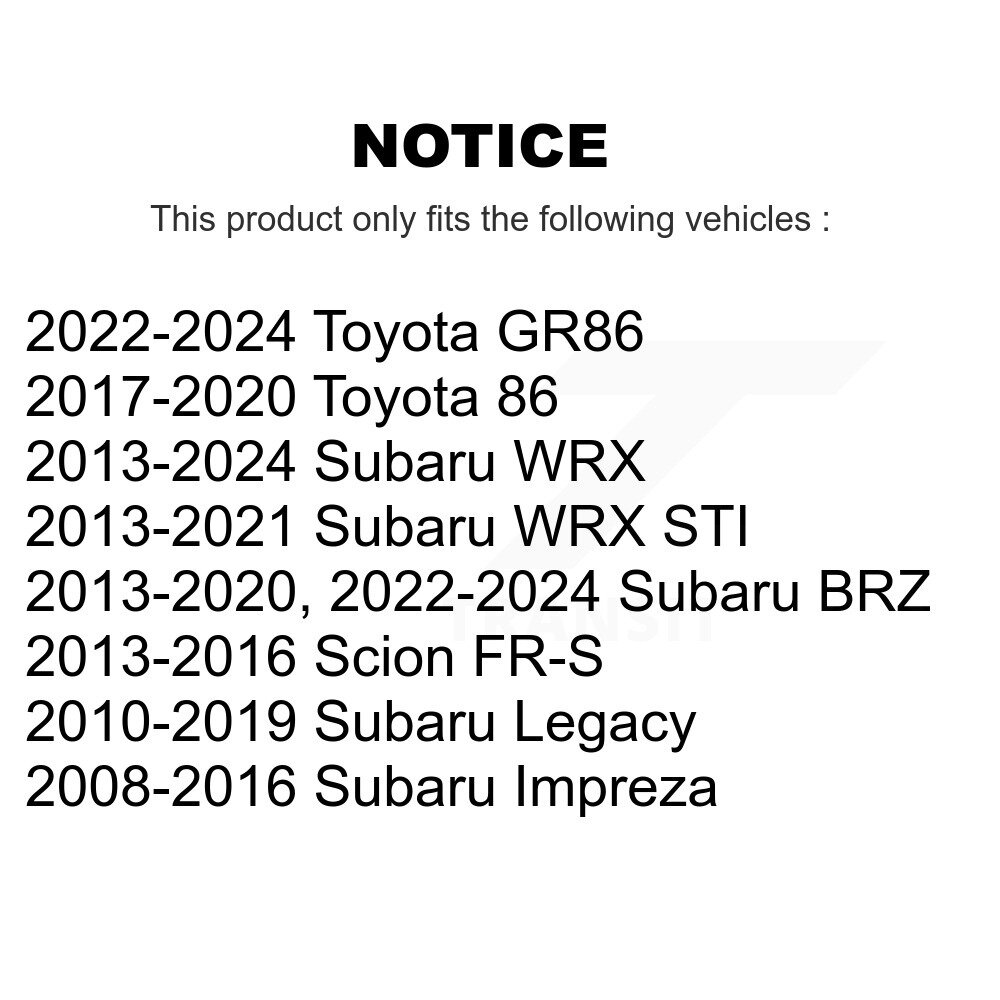 Rear Suspension Link Pair For Subaru Impreza WRX Legacy BRZ STI Scion FR-S Toyota 86 GR86 K72-101600 - Image 2