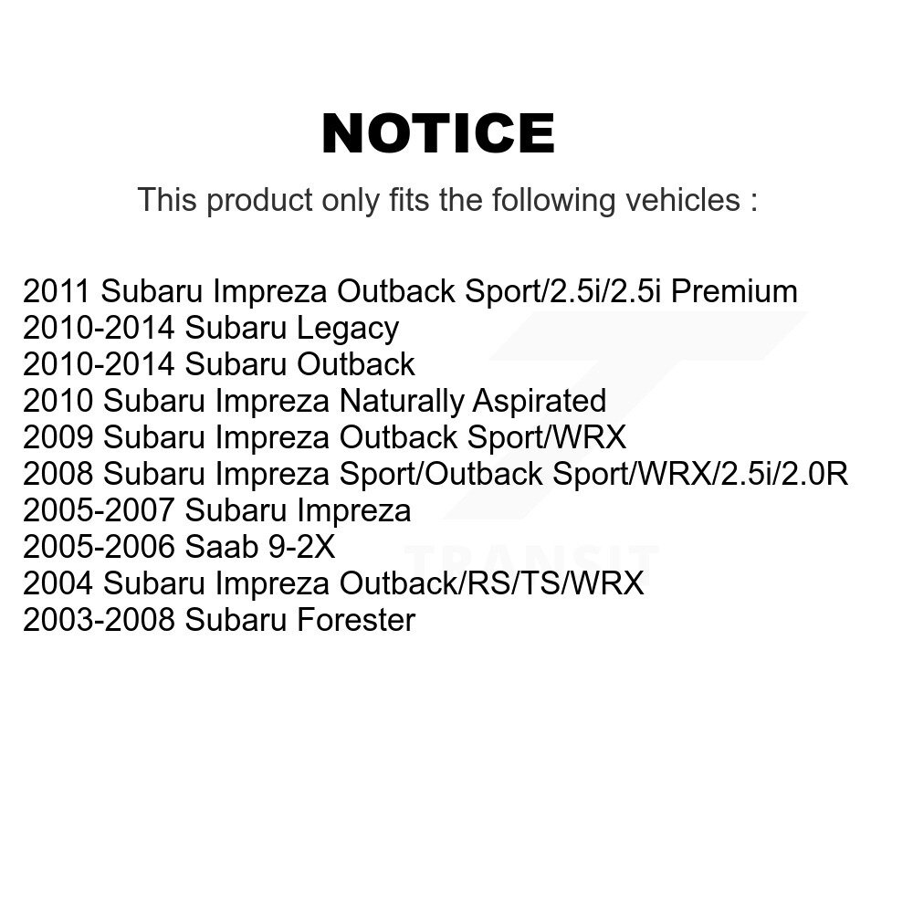 Front Tie Rod End Kit For Subaru Impreza Outback Legacy Forester Saab 9-2X K72-101618 - Image 2