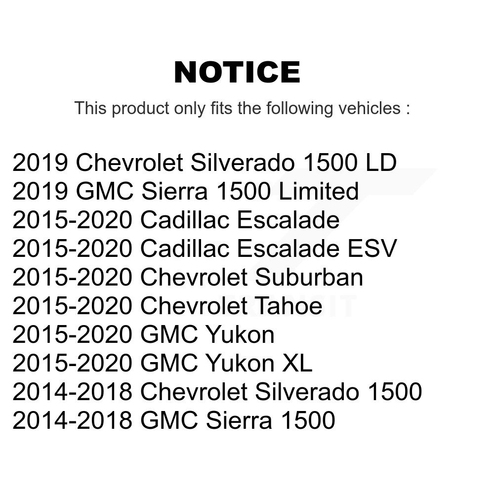 Front Tie Rod End Kit For GMC Chevrolet Sierra 1500 Silverado Tahoe Yukon Cadillac XL LD K72-101620 - Image 2