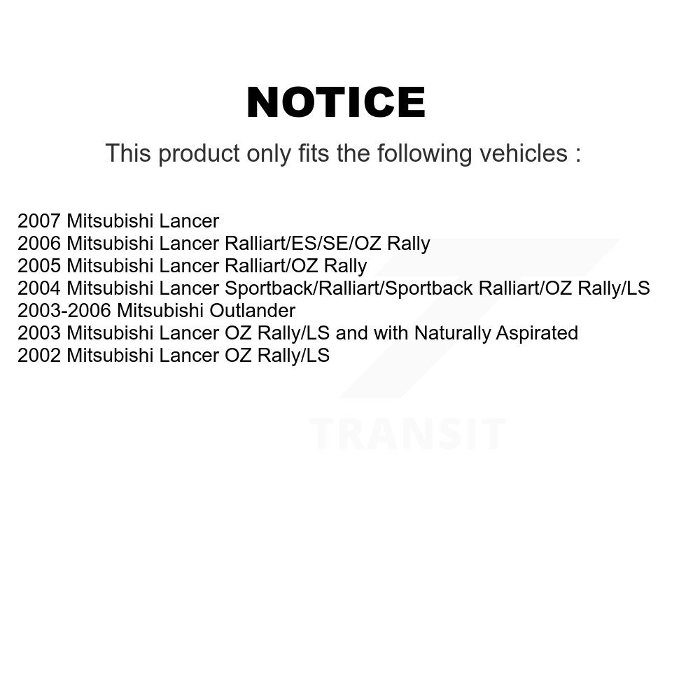 Front Rear Suspension Strut Shock Mounting Kit For Mitsubishi Lancer Outlander K73-100035 - Image 2