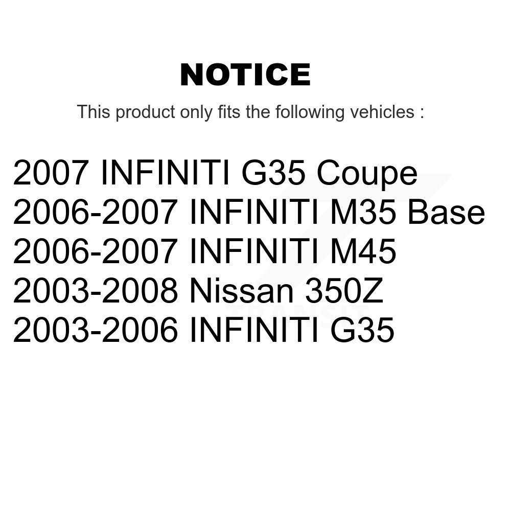 Front Suspension Strut Shock Mounting Pair For INFINITI G35 Nissan 350Z M35 M45 K73-100138 - Image 2