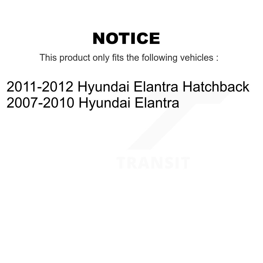 Front Suspension Strut Shock Mounting Pair For Hyundai Elantra K73-100147 - Image 2