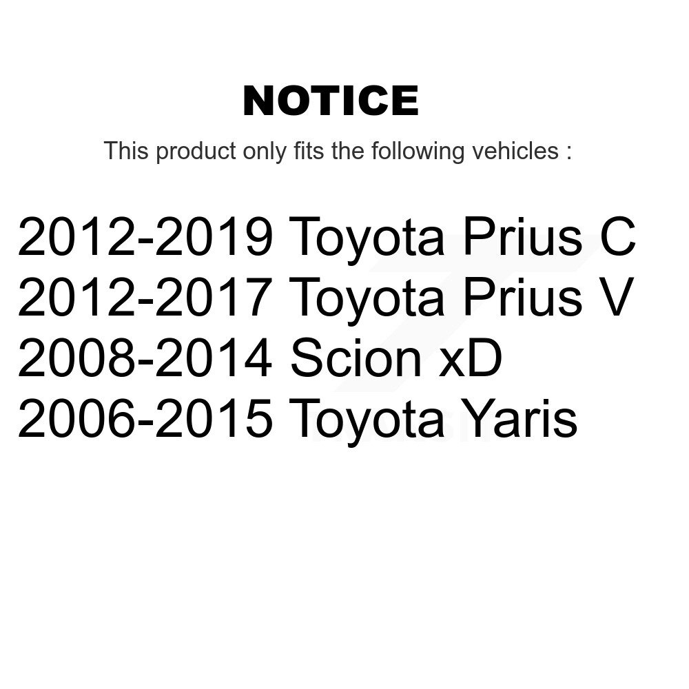 Front Suspension Strut Shock Mounting Pair For Toyota Yaris Prius C V Scion xD K73-100153 - Image 2