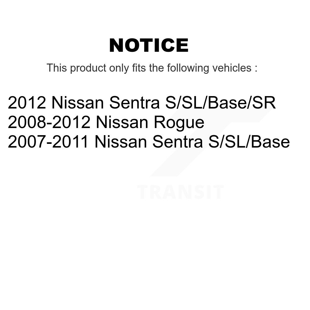 Front Suspension Strut Shock Mounting Kit For Nissan Rogue Sentra K73-100183 - Image 2