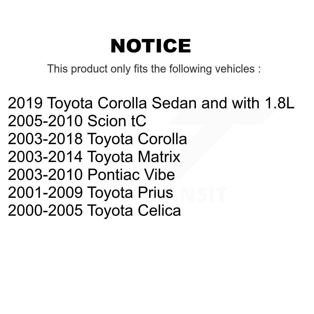 Rear Suspension Strut Shock Mounting Pair For Toyota Corolla Matrix Pontiac Vibe Prius tC K73-100205 - Image 2