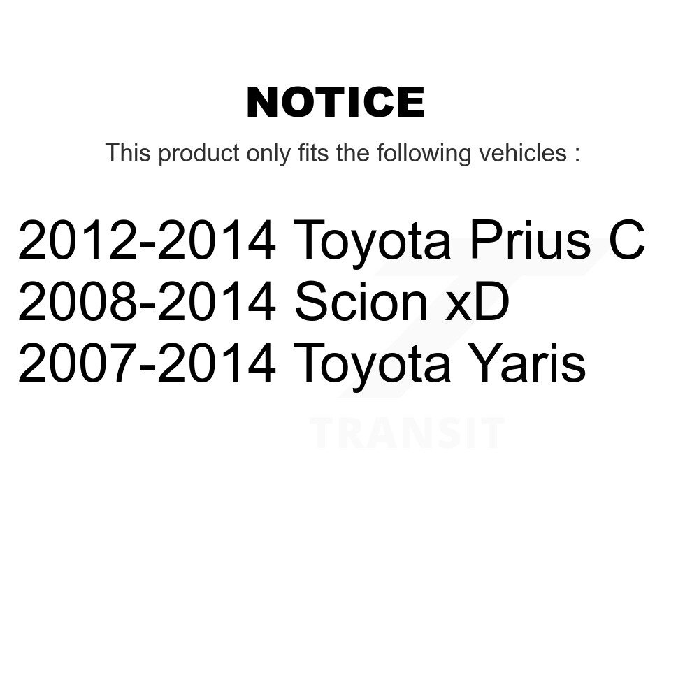 Front Rear Suspension Strut Shock Mounting Kit For Toyota Yaris Prius C Scion xD K73-100252 - Image 2