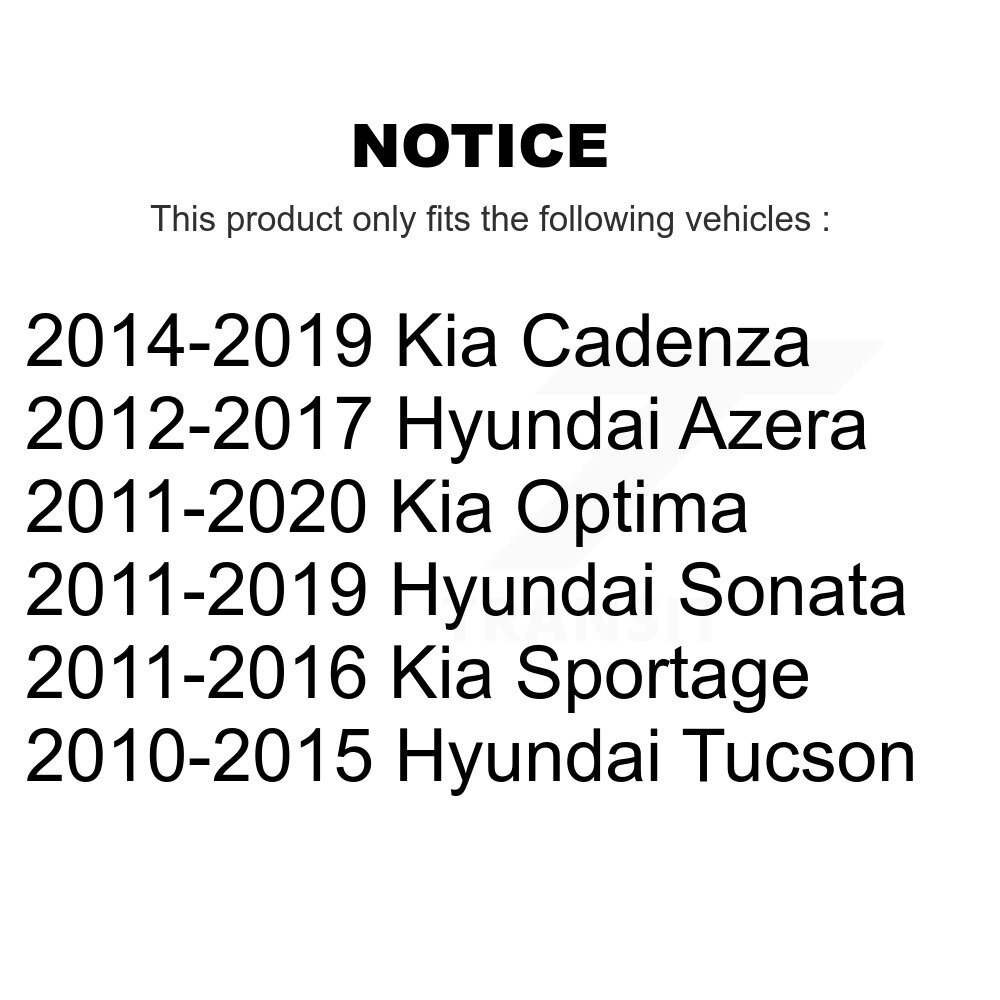 Rear Suspension Strut Shock Mounting Pair For Hyundai Sonata Kia Tucson Optima Sportage K73-100258 - Image 2