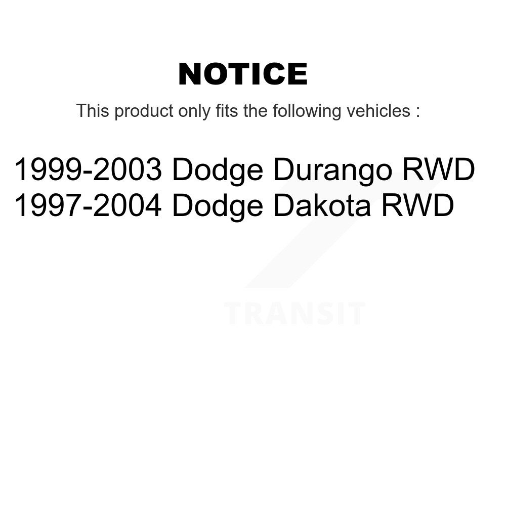 Front Suspension Shock Absorbers Pair For Dodge Dakota Durango RWD K78-100063 - Image 2