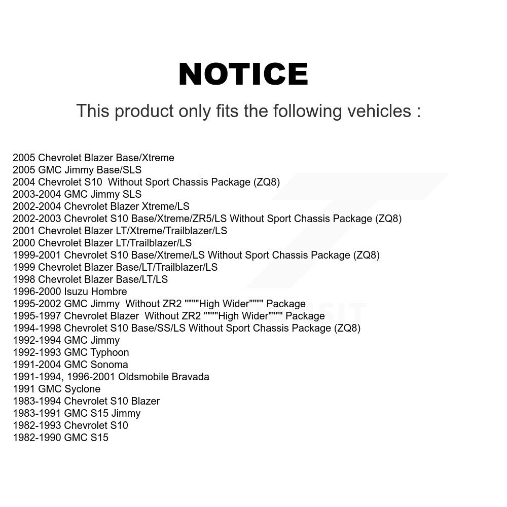 Rear Shock Absorbers Pair For Chevrolet GMC S10 Blazer Jimmy Sonoma S15 Isuzu Hombre K78-100260 - Image 2