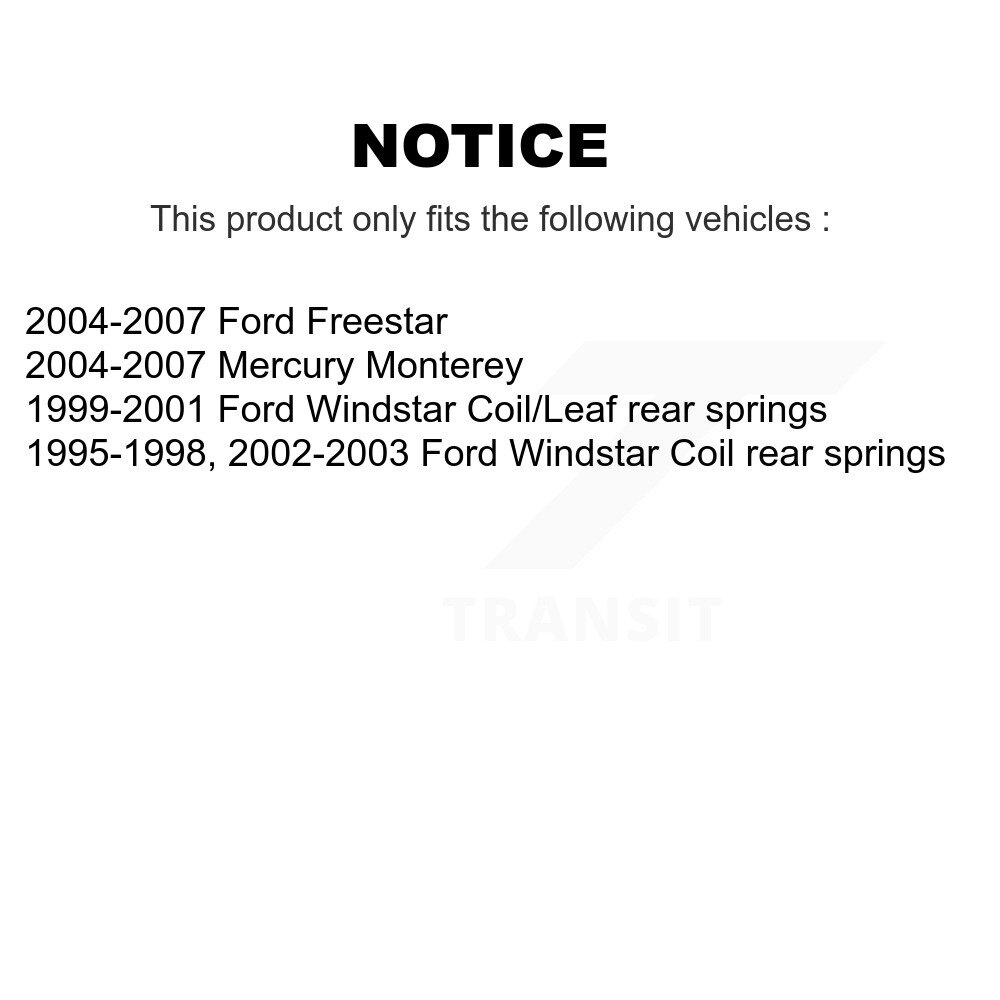 Rear Suspension Shock Absorbers Pair For Ford Freestar Windstar Mercury Monterey K78-100267 - Image 2
