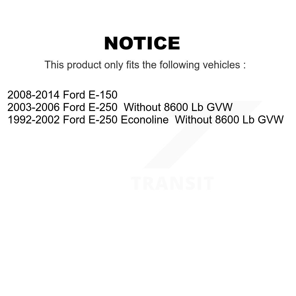 Rear Suspension Shock Absorbers Pair For Ford E-150 E-250 Econoline K78-100268 - Image 2